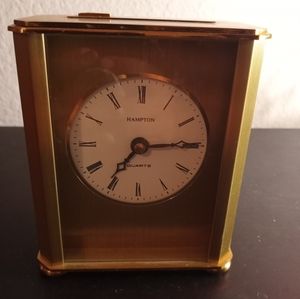 STUNNING Brass Hampton 5" Mantle Clock.
